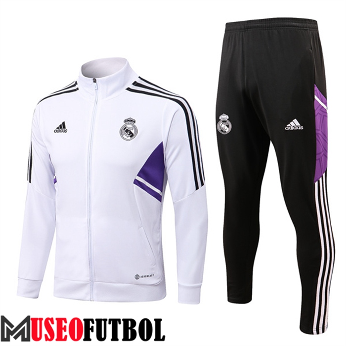 Chaqueta Chandal Futbol Real Madrid Blanco 2022/2023