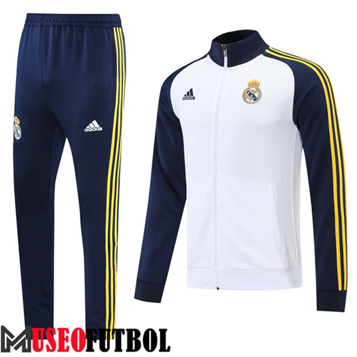 Chaqueta Chandal Futbol Real Madrid Blanco/Azul Marin 2022/2023