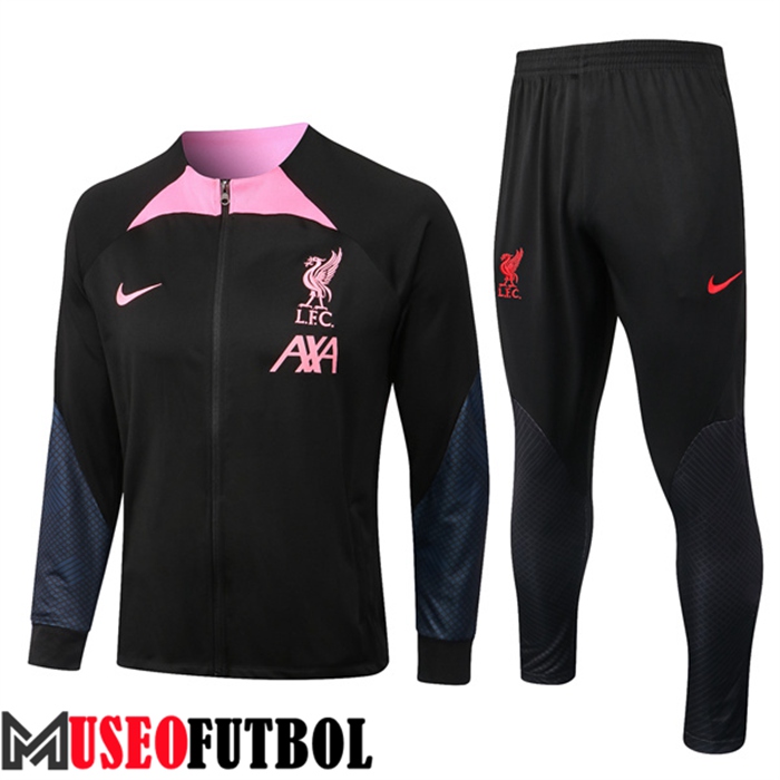 Chandal Futbol - Chaqueta FC Liverpool Negro/Rosa 2022/2023