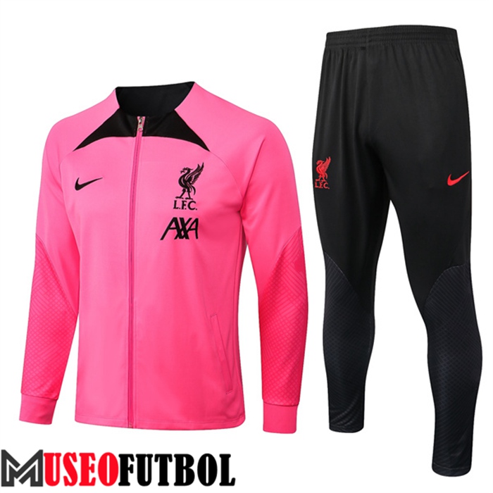 Chandal Futbol - Chaqueta FC Liverpool Rosa/Negro 2022/2023