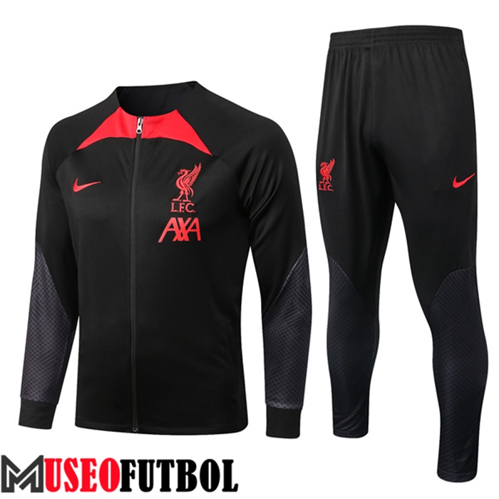 Chandal Futbol - Chaqueta FC Liverpool Negro/Rojo 2022/2023