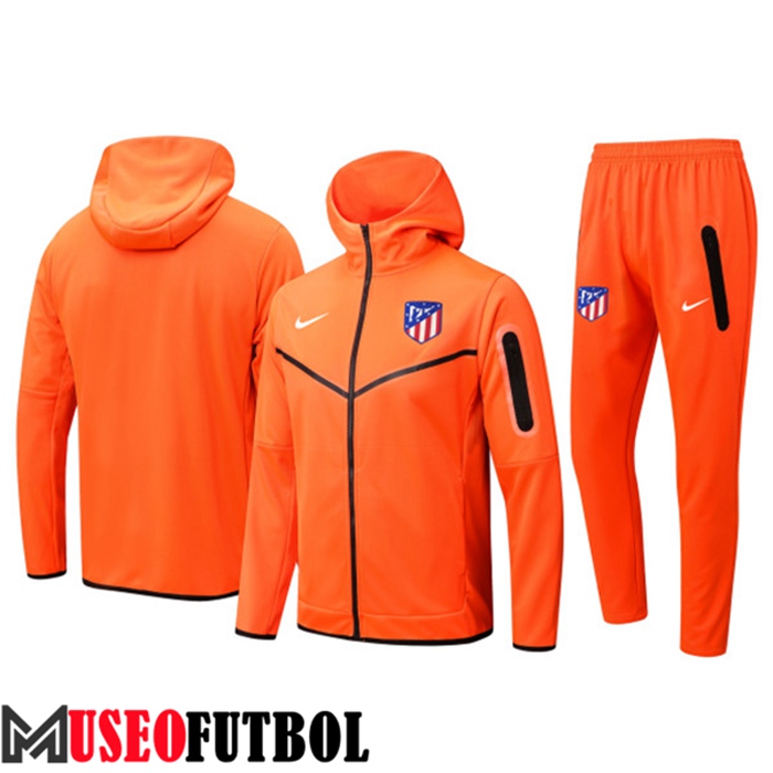 Chaqueta Con Capucha Chandal Futbol Atletico Madrid Naranja 2022/2023