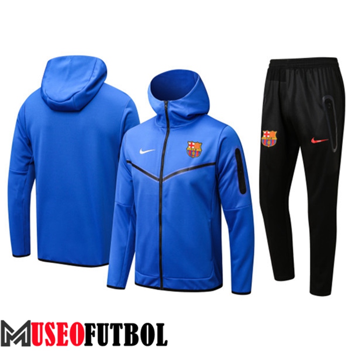 Chaqueta Con Capucha Chandal Futbol FC Barcelona Azul 2022/2023