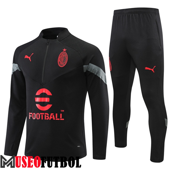 Chandal Equipos De Futbol AC Milan Negro 2022/2023