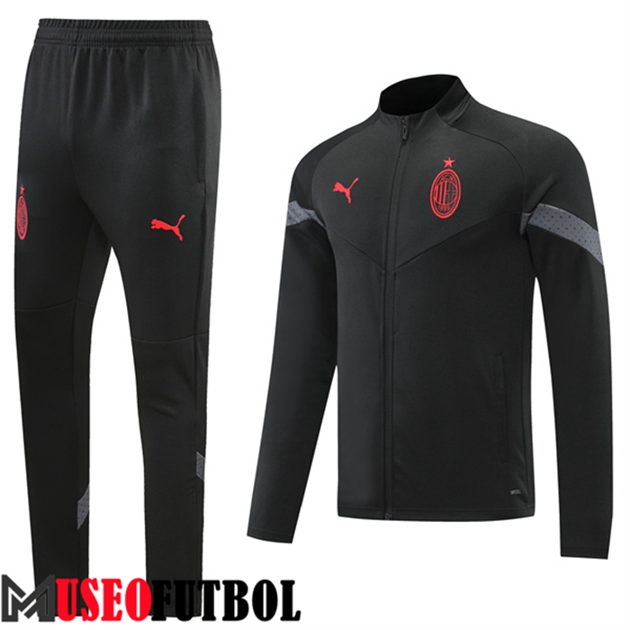 Chandal Futbol - Chaqueta AC Milan Negro 2022/2023