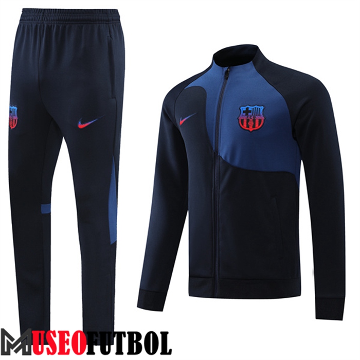 Chandal Futbol - Chaqueta FC Barcelona Negro/Azul 2022/2023