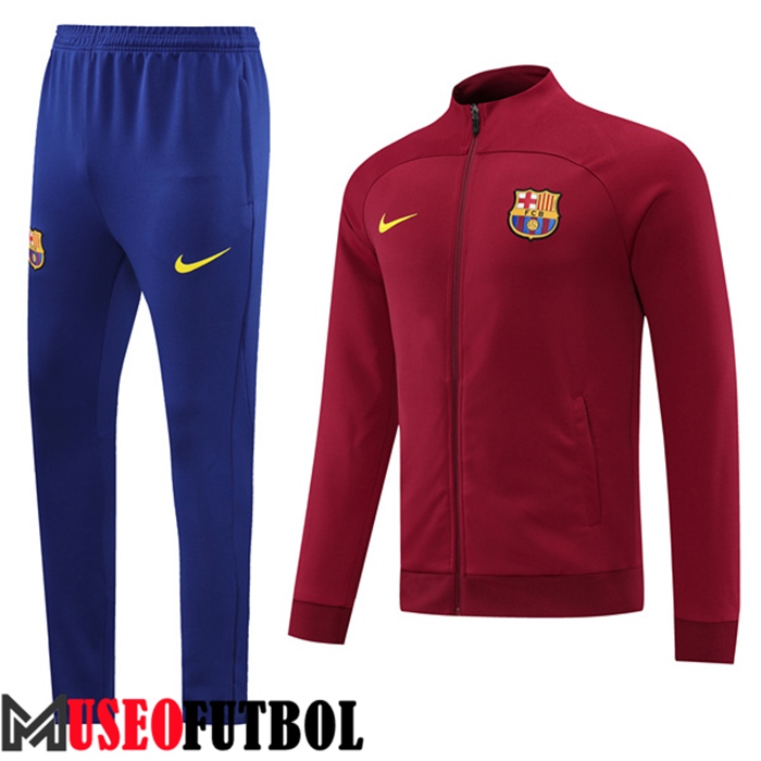 Chandal Futbol - Chaqueta FC Barcelona Rojo Fonce 2022/2023