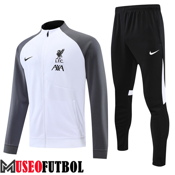 Chandal Futbol - Chaqueta FC Liverpool Blanco 2022/2023