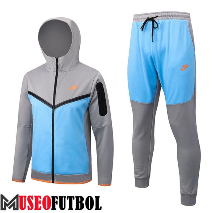 Chaqueta Con Capucha Chandal Futbol NIKE Azul/Gris 2022/2023