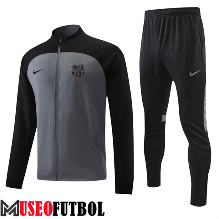 Chandal Futbol - Chaqueta FC Barcelona Negro/Gris 2022/2023