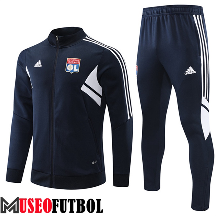 Chandal Futbol - Chaqueta Lyon Negro/Blanco 2022/2023