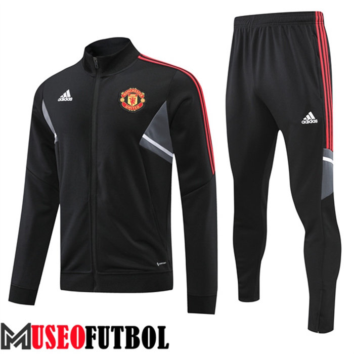 Chandal Futbol - Chaqueta Manchester United Negro 2022/2023