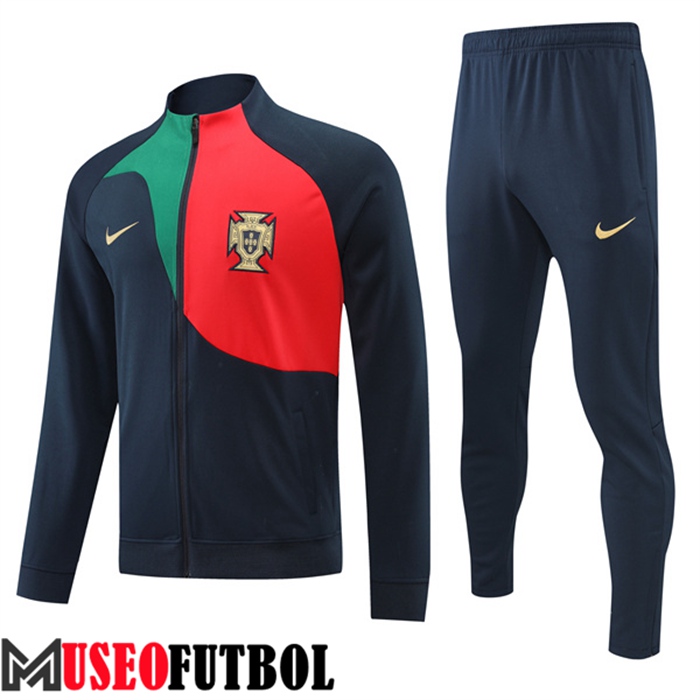 Chandal Futbol - Chaqueta Portugal Negro/Rojo 2022/2023