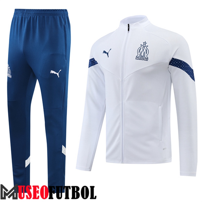 Chandal Futbol - Chaqueta Marsella Blanco 2022/2023