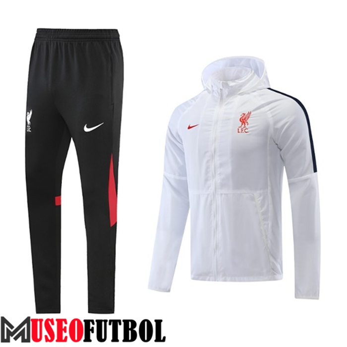 Chaqueta Con Capucha Rompevientos FC Liverpool Blanco 2022/2023