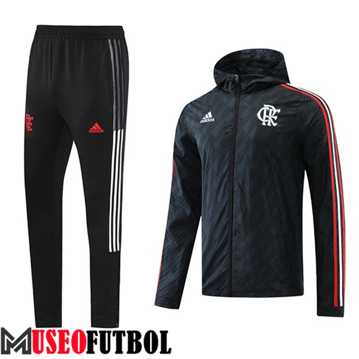 Chaqueta Con Capucha Rompevientos Flamengo Negro 2022/2023