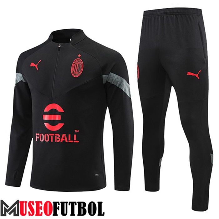 Chandal Equipos De Futbol AC Milan Negro 2022/2023