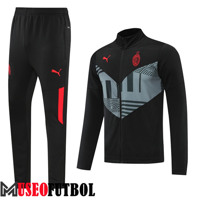 Chandal Futbol - Chaqueta AC Milan Negro 2022/2023