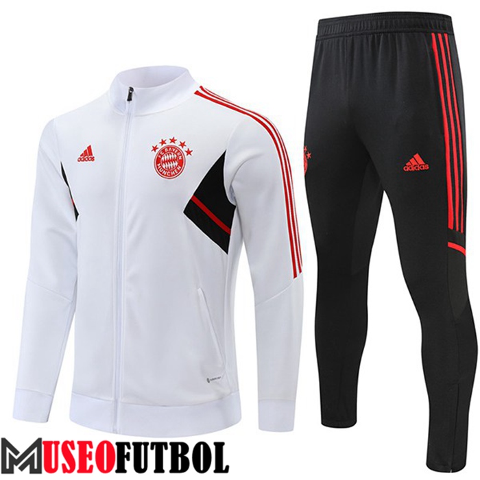 Chandal Futbol - Chaqueta Bayern Munich Blanco 2022/2023