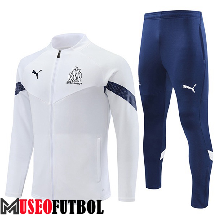 Chandal Futbol - Chaqueta Marsella Blanco 2022/2023