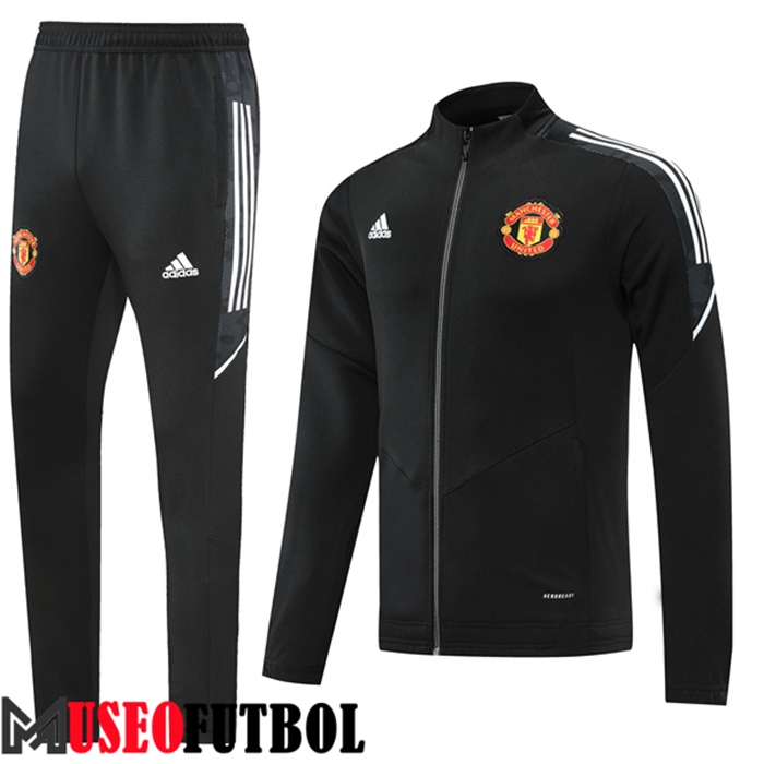 Chandal Futbol - Chaqueta Manchester United Negro 2022/2023