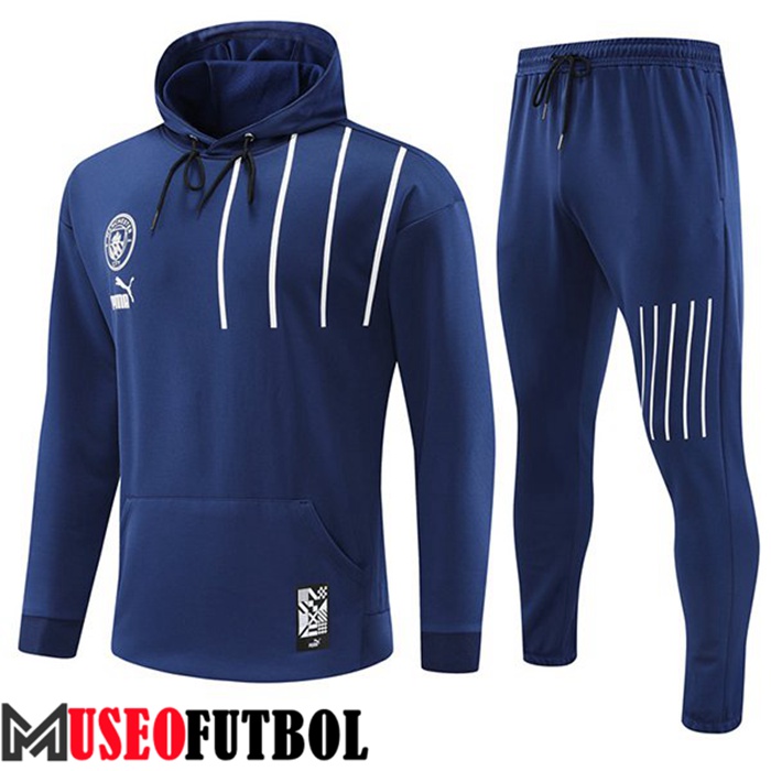 Chaqueta Con Capucha Rompevientos Manchester City Azul Marins 2022/2023