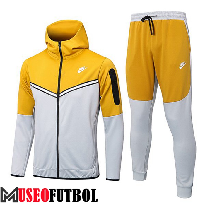 Chaqueta Con Capucha Rompevientos Nike Gris/Amarillo 2022/2023