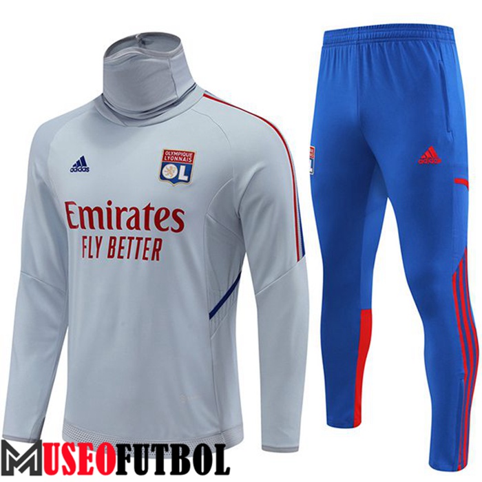 Chandal Equipos De Futbol lyon Col Haut Gris Claire 2022/2023