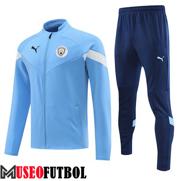 Chandal Futbol - Chaqueta Manchester City Azul Claro 2022/2023