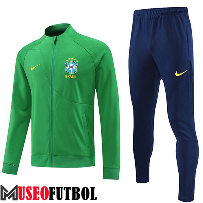 Chandal Futbol - Chaqueta Brasil Verde 2022/2023