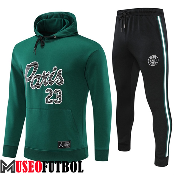 Chaqueta Con Capucha Chandal Futbol PSG Verde 2022/2023