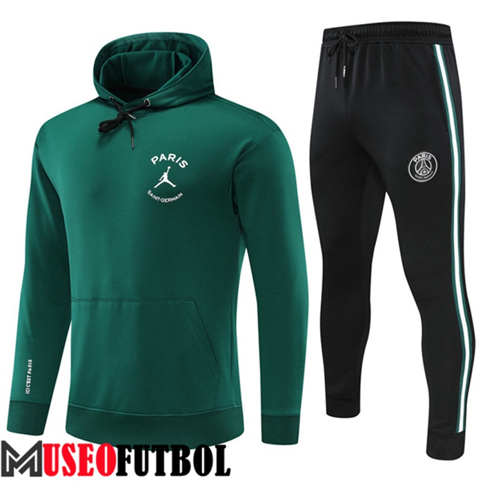 Chaqueta Con Capucha Chandal Futbol Jordan PSG Verde 2022/2023