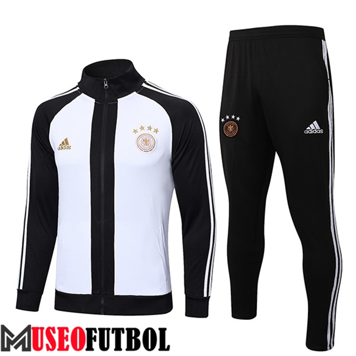 Chandal Futbol - Chaqueta Alemania Blanco/Negro 2022/2023