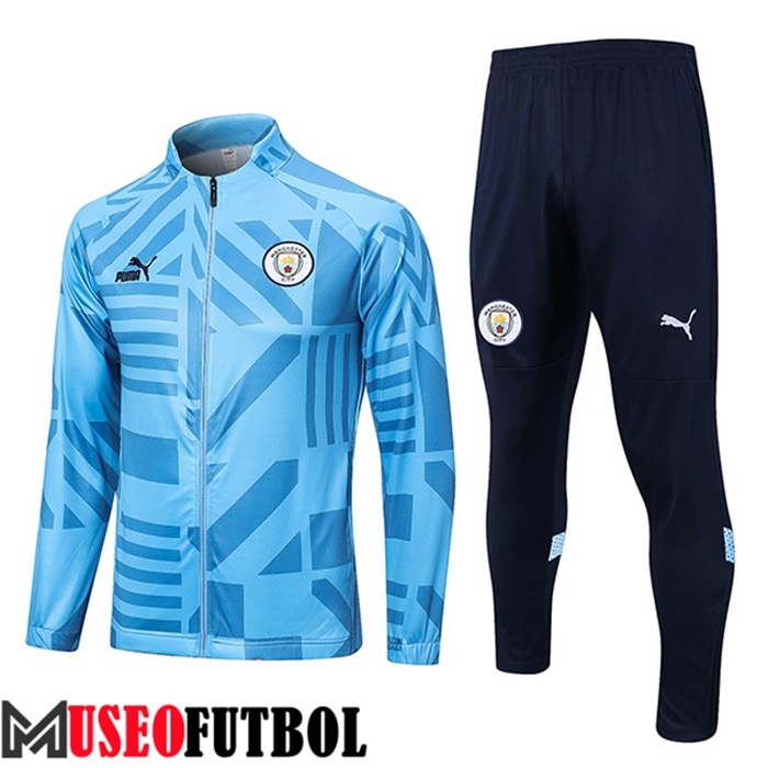 Chandal Futbol - Chaqueta Manchester City Azul Claro 2022/2023