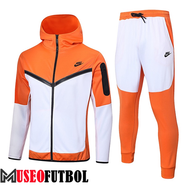 Chaqueta Con Capucha Rompevientos NIKE Blanco/Naranja 2022/2023