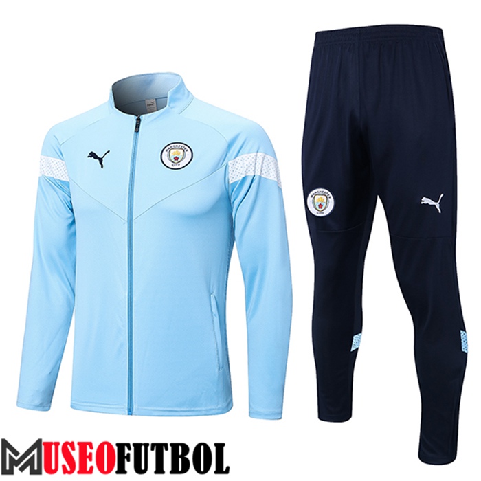 Chandal Futbol - Chaqueta Manchester City Azul Claro 2022/2023