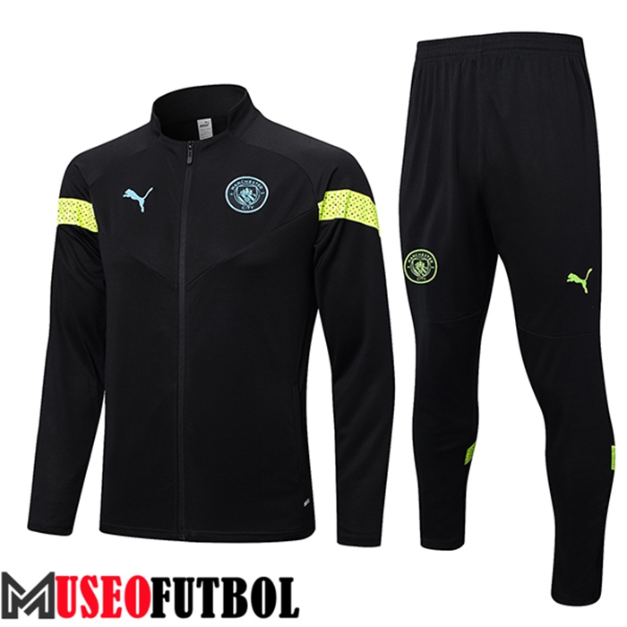 Chandal Futbol - Chaqueta Manchester City Negro 2022/2023