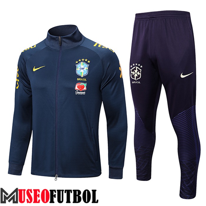 Chandal Futbol - Chaqueta Brasil Azul Marino 2022/2023