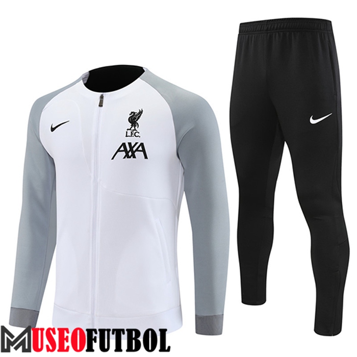 Chandal Futbol - Chaqueta FC Liverpool Blanco 2022/2023