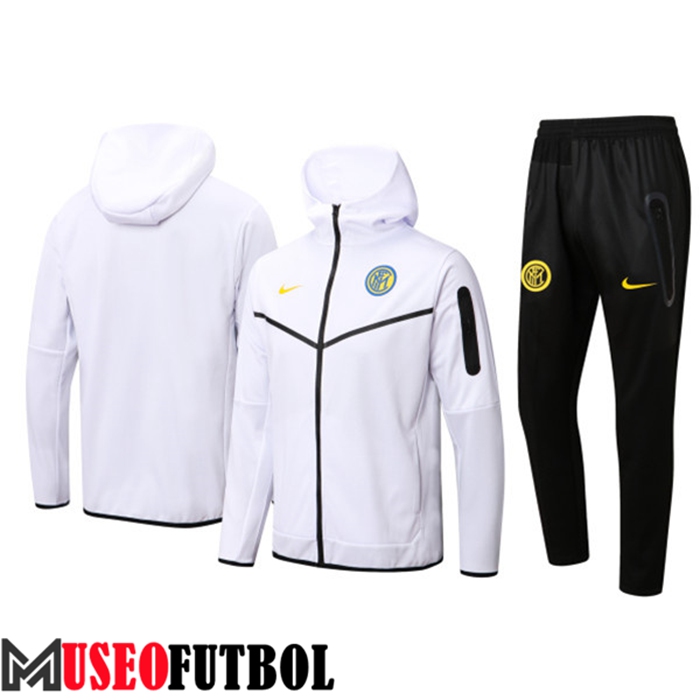 Chaqueta Con Capucha Chandal Futbol Inter Milan Blanco 2022/2023