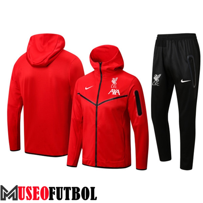 Chaqueta Con Capucha Chandal Futbol FC Liverpool Rojo 2022/2023