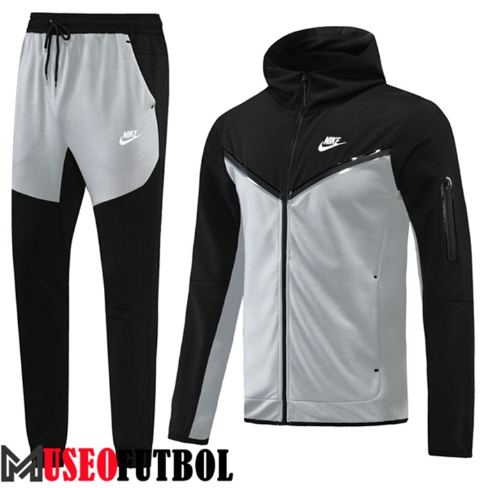 Chaqueta Con Capucha Chandal Futbol Nike Negro/Gris 2022/2023