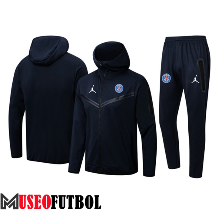 Chaqueta Con Capucha Chandal Futbol Jordan PSG Azul Marin 2022/2023