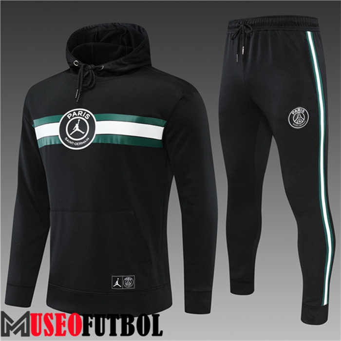 Chaqueta Con Capucha Chandal Futbol Jordan PSG Ninos Negro 2022/2023