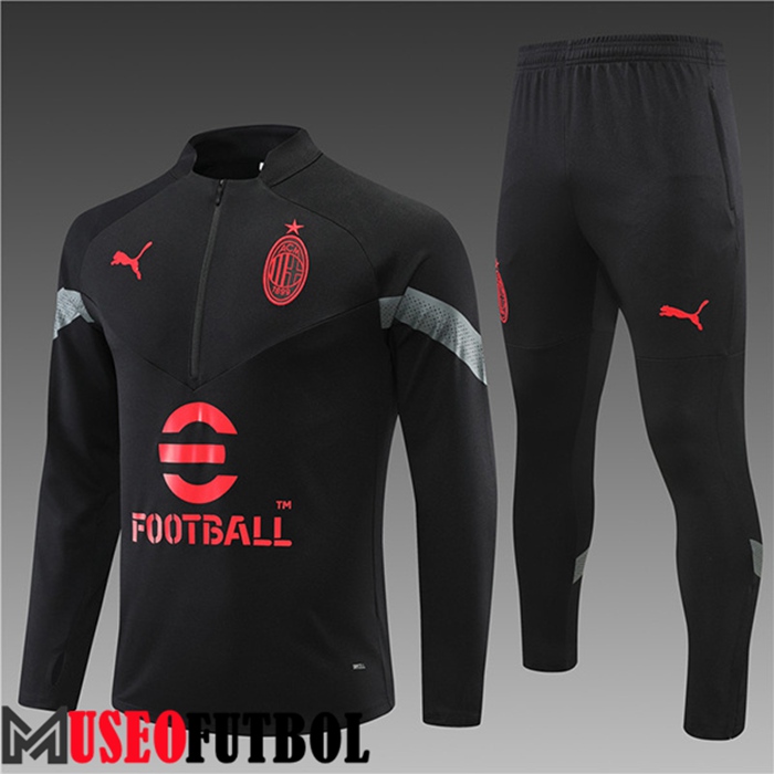 Chandal Equipos De Futbol AC Milan Ninos Negro 2022/2023