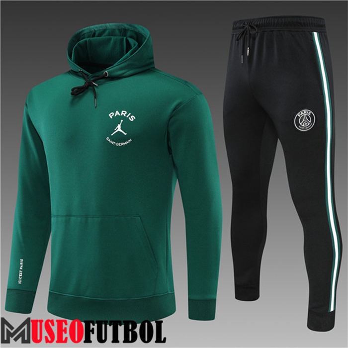 Chaqueta Con Capucha Chandal Futbol Jordan PSG Ninos Verde 2022/2023