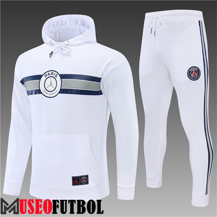 Chaqueta Con Capucha Chandal Futbol PSG Ninos Blanco 2022/2023