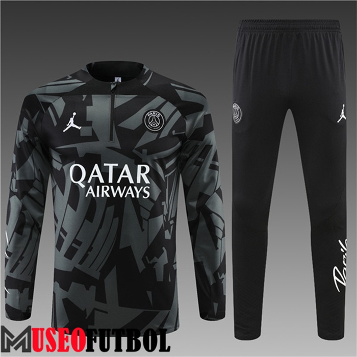 Chandal Equipos De Futbol Jordan PSG Ninos Negro/Gris 2022/2023