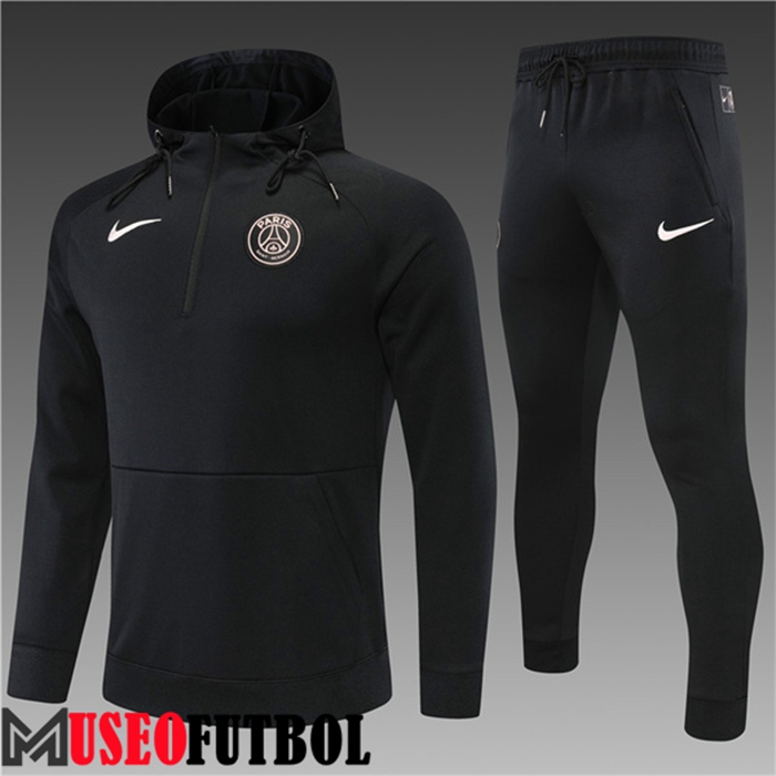 Chaqueta Con Capucha Chandal Futbol PSG Ninos Negro 2022/2023