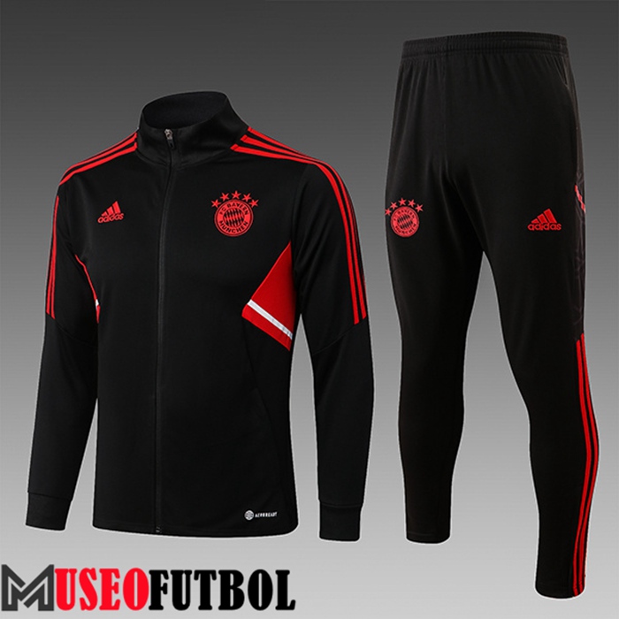 Chandal Futbol - Chaqueta Bayern Munich Ninos Negro 2022/2023